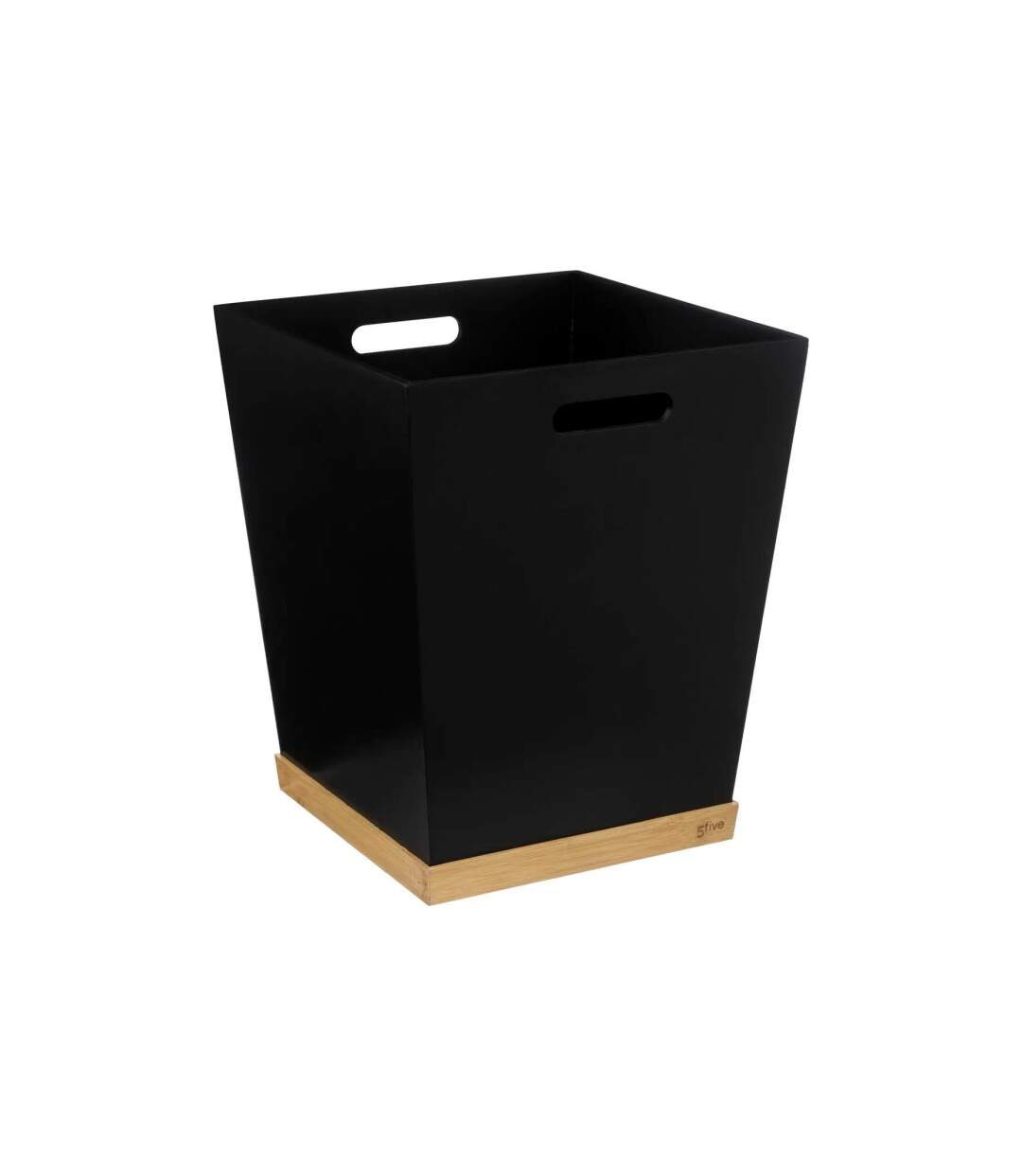 Corbeille de Bureau Bambou Bava 32cm Noir-1