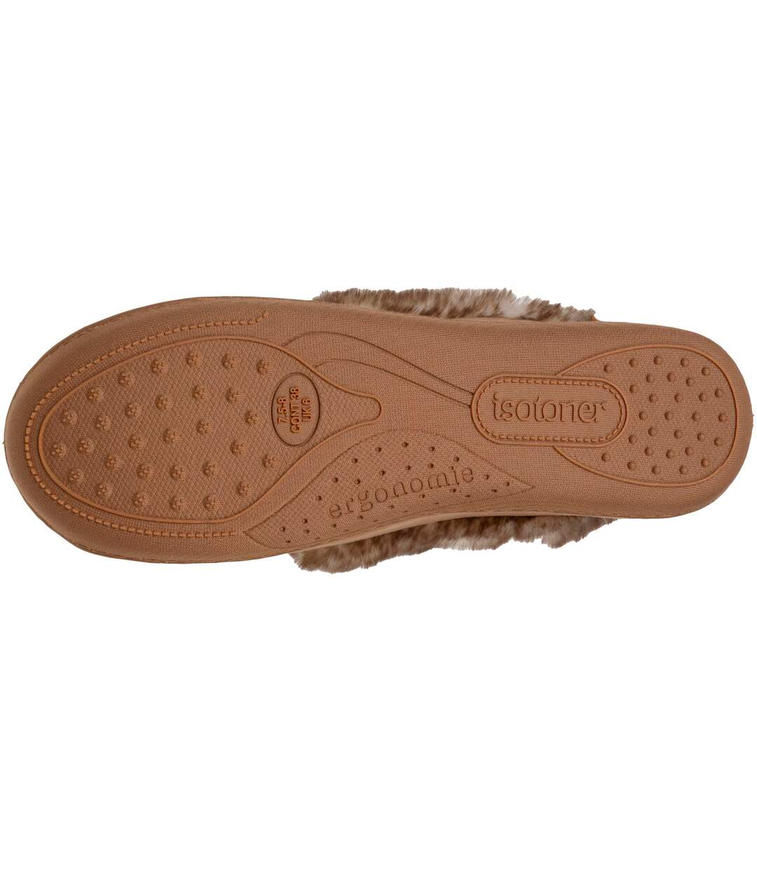 Isotoner Chaussons charentaises femme semelle ergonomique confort, chauds-5