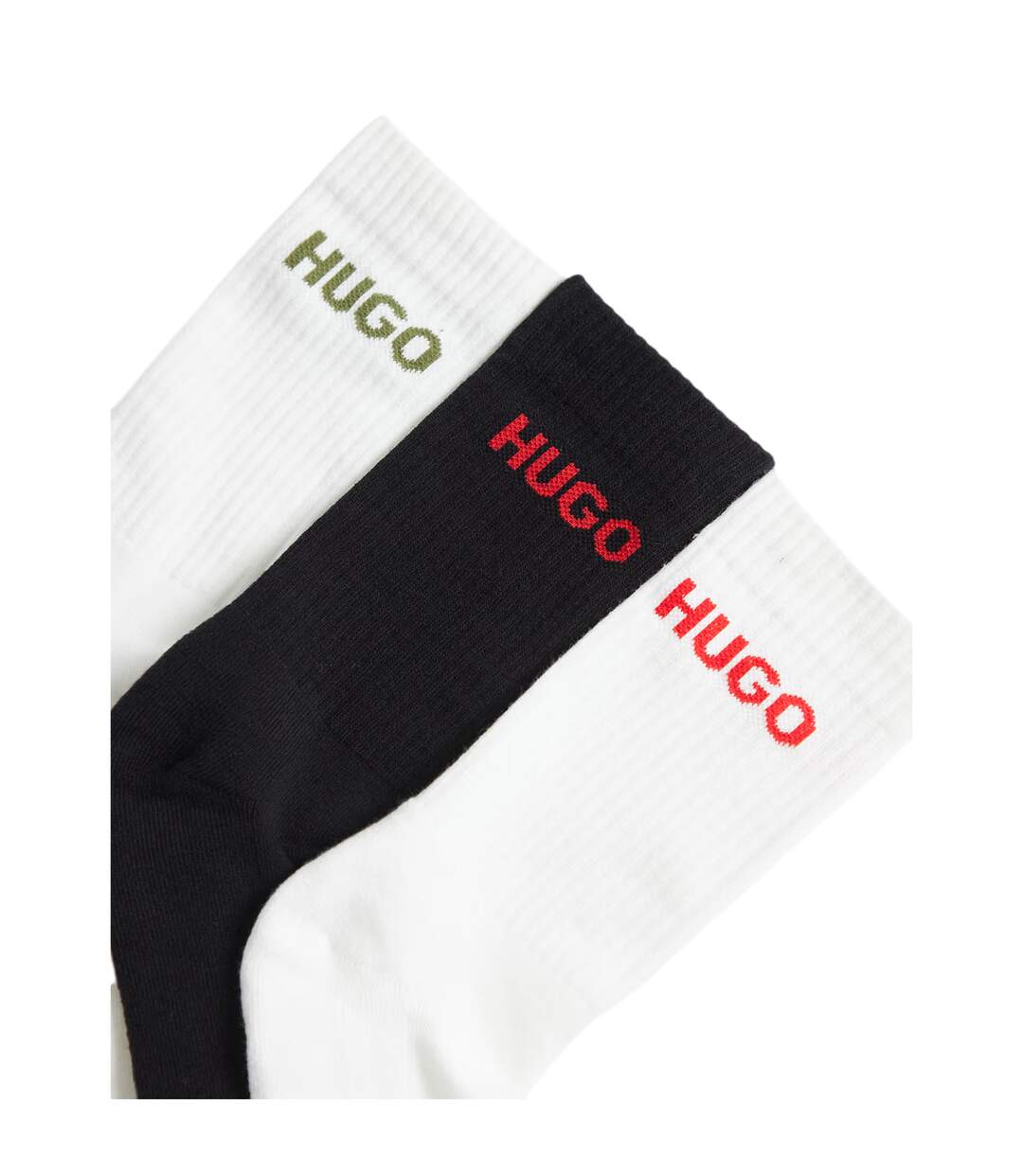Lot De 6  Chaussettes Homme Noir Blanc Hugo Boss-3
