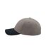 Lot de 2  casquettes en coton épais adulte gris / bleu marine Atlantis