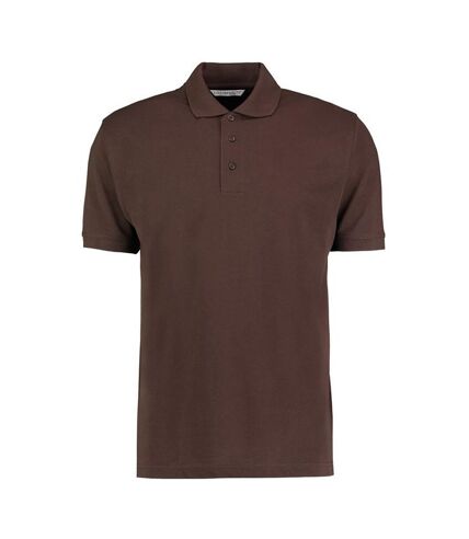 Mens klassic superwash 60°c classic polo shirt chocolate Kustom Kit