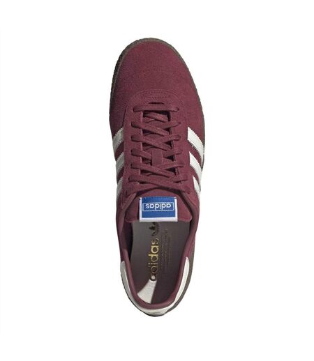 Baskets Basses En Toile Montreal 3 Bandes Homme Bordeaux Foncé Adidas