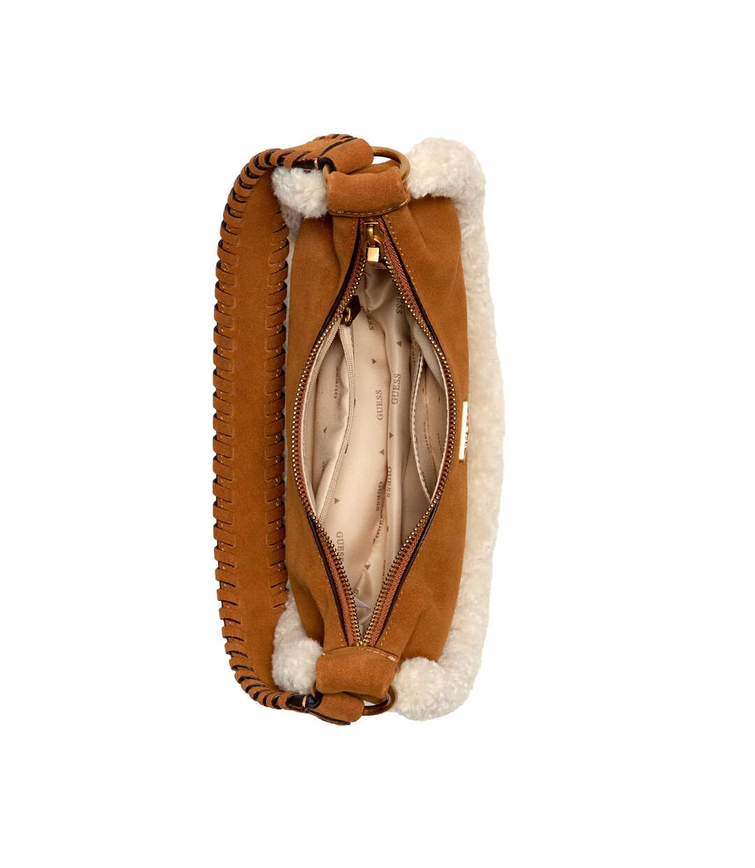 Sac Hobo Motif/style Logo Amita Femme Taille Unique Cognac Guess-4