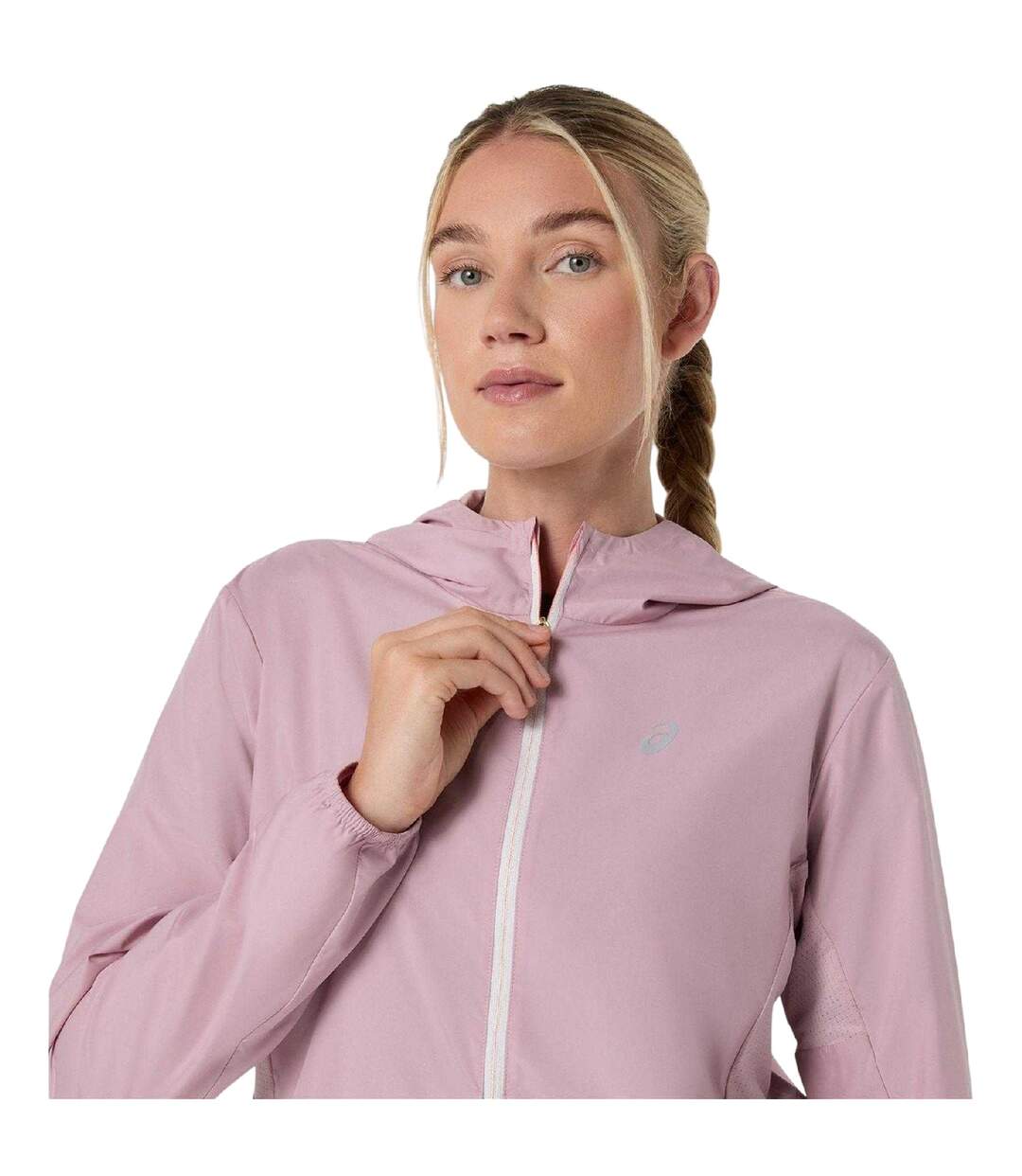 Veste À Capuche Course À Pied Femme Bleu Asics-1
