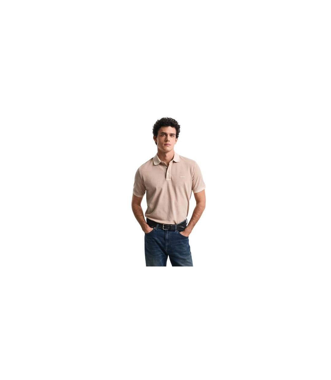 Polo Motif/style Logo Homme Beige Gant-1