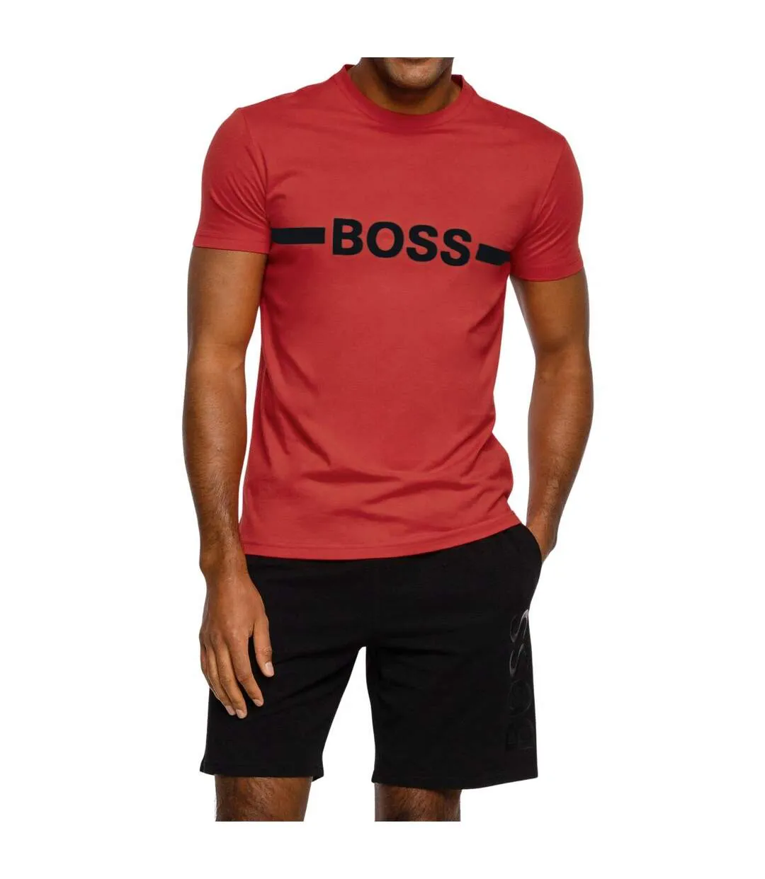 T-shirt Motif/style Logo Tonal Homme Marron Boss-1