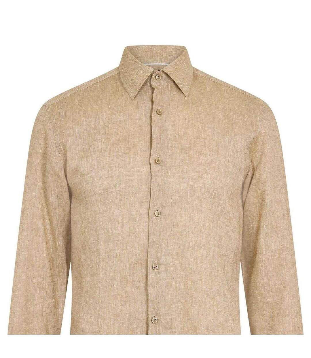 Chemise Habillée Manches Longues Homme Beige Clair Boss-3