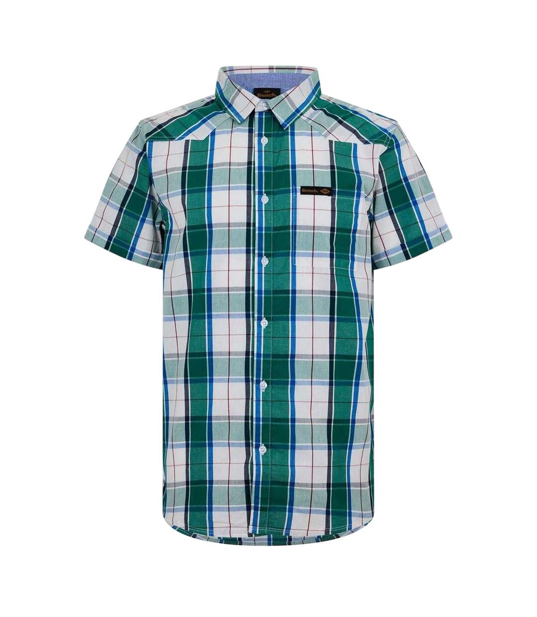 Mens Checked Relaxed Fit Shirt Green Bench-1