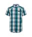 Mens Checked Relaxed Fit Shirt Green Bench-1