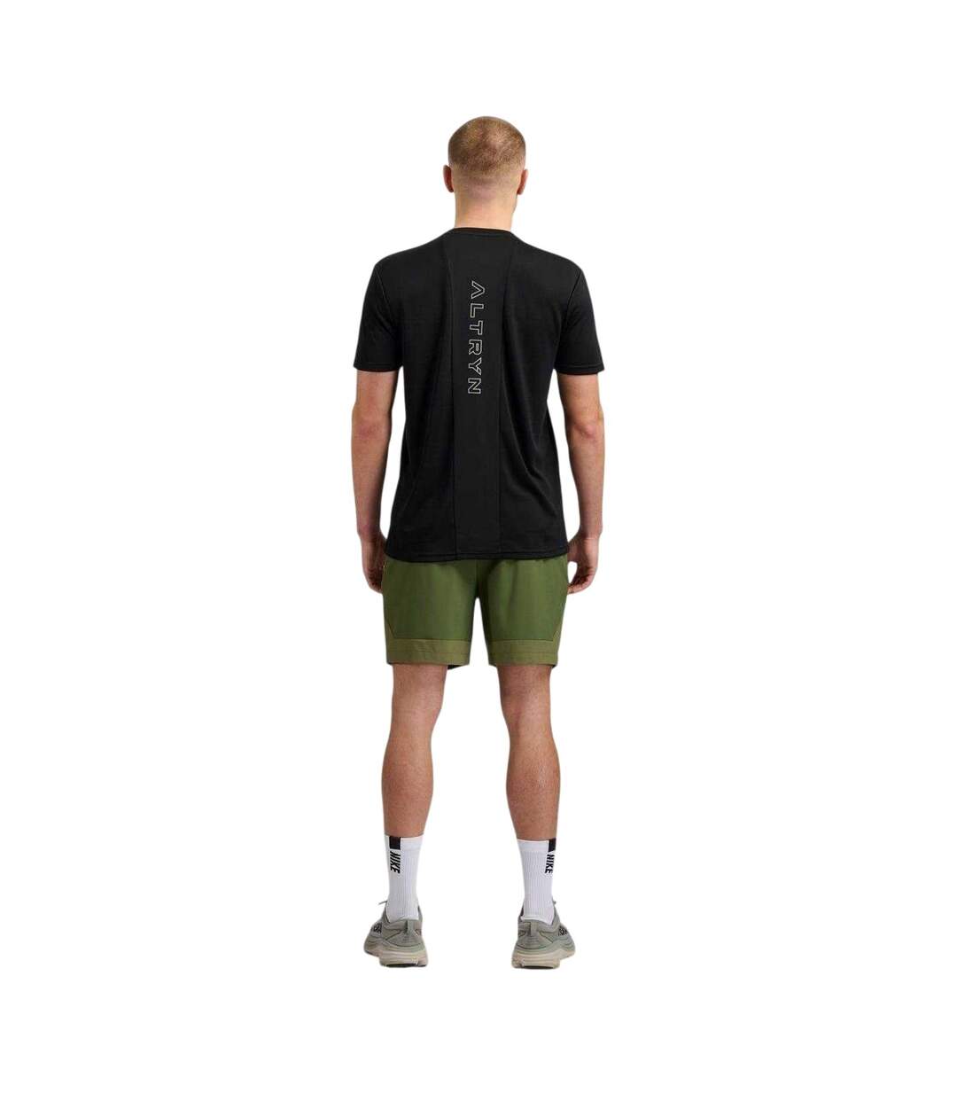 Short De Course Elliot Tech Homme Vert Kaki Chiné ALTRYN-2