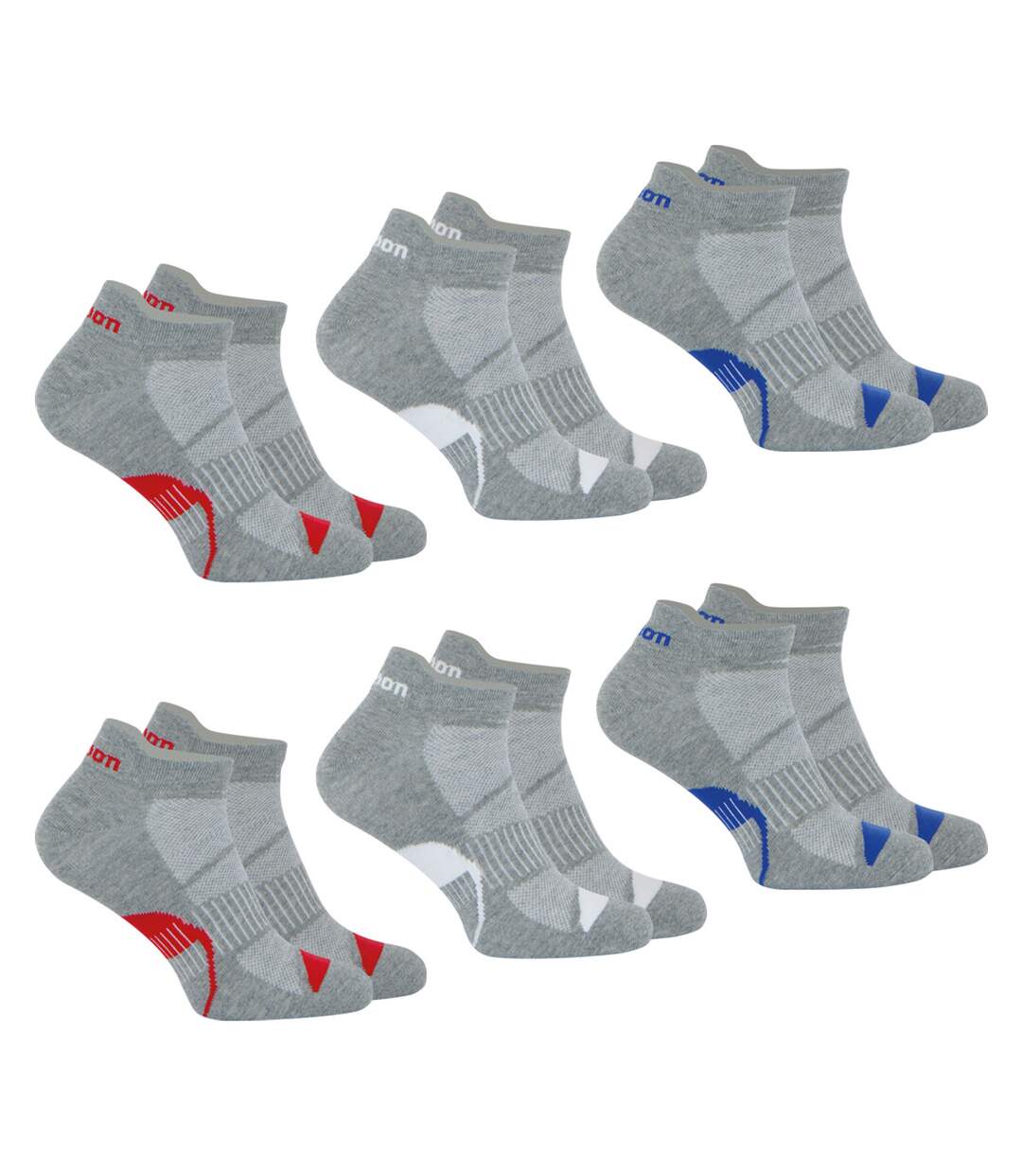Lot de 6 paires de chaussettes basses homme Wilson-1