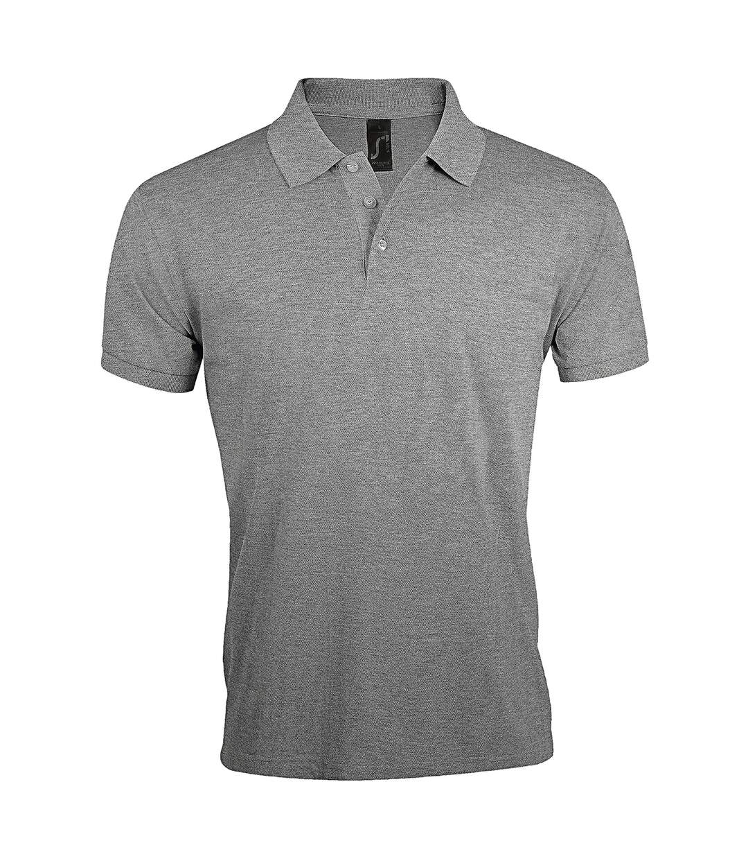 SOLS - Polo manches courtes PRIME - Homme (Gris chiné) - UTPC493