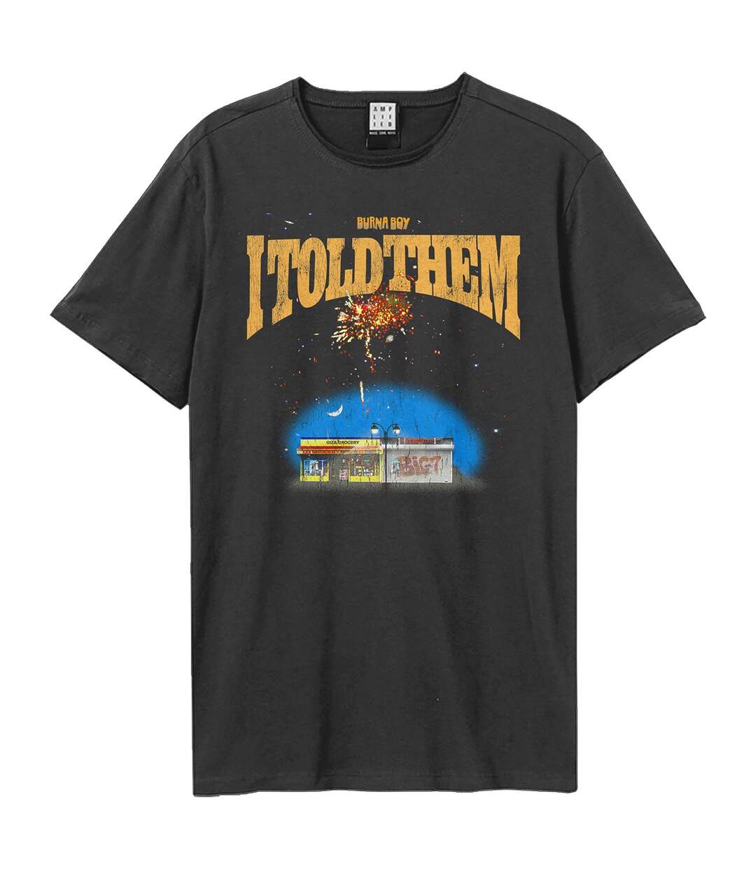 T-shirt Told Them Fireworks Adulte Charbon Amplified-1