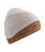 Bonnet Motif/style Ondulé Femme Blanc Cassé Pierre Naturelle Marron Clair Beechfield-2