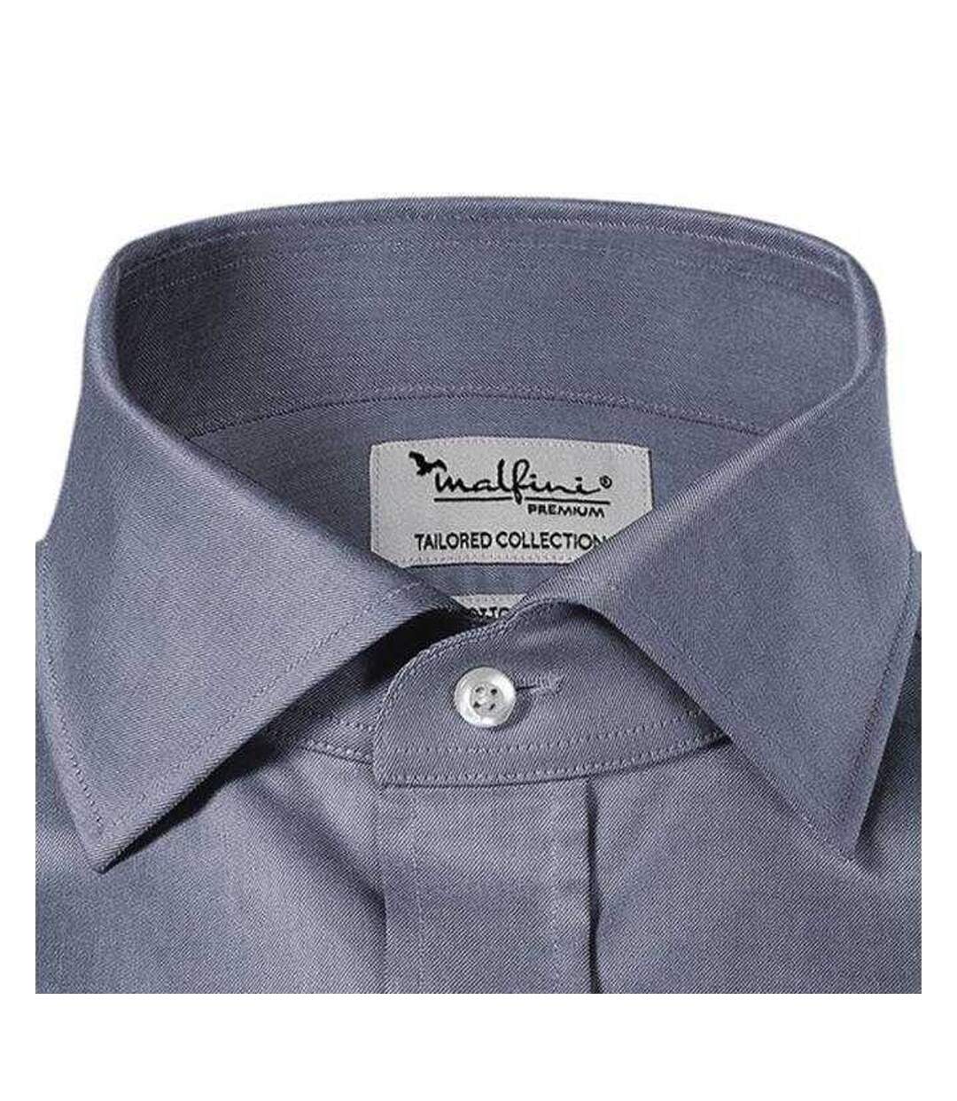 Chemise Manches Longues Journey Femme Gris Bleu Foncé Chiné Malfini-4