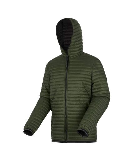 Doudoune Matelassée Rigain Homme Vert Kaki Foncé Noir Regatta