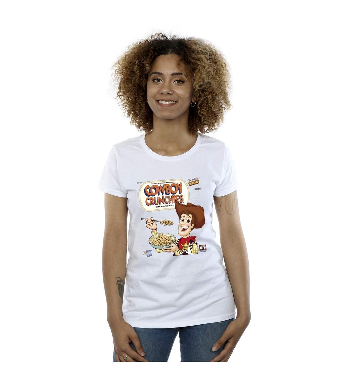 Disney Femme/Ladies - Toy Story Woody Cowboy Crunchies - T-shirt en coton (Blanc) - UTBI44477-2