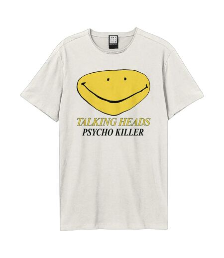 Unisex Adult Physco Killer Talking Heads T-shirt Vintage White Amplified