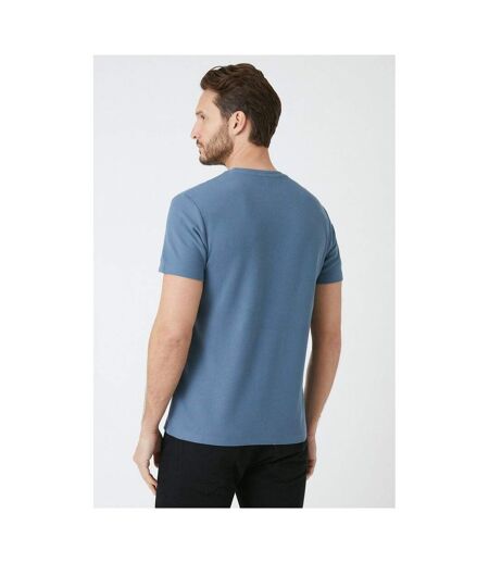 Mens pique crew neck t-shirt light blue Burton