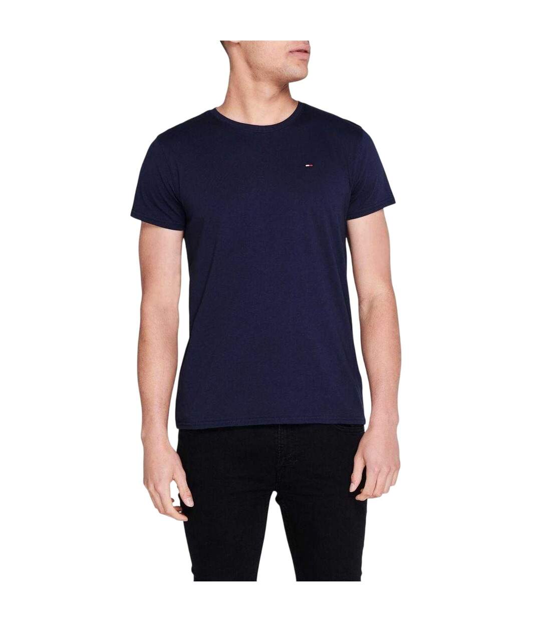 T-shirt Motif/style Logo Brodé Homme Bleu Marine Tommy Jeans-1