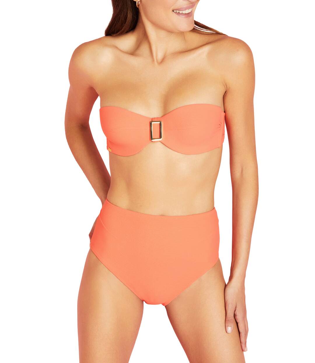 Bas maillot de bain slip taille haute Miami Selmark Mare-2