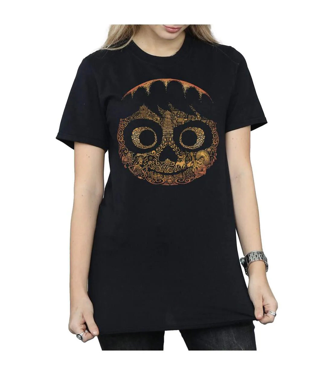 Disney - T-shirt COCO MIGUEL FACE - Femme (Noir) - UTBI16412-3