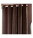 Chenille velvet eyelet curtains 117cm x 183cm brown Yard