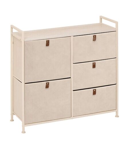 Rangement 5 tiroirs TISSA - Beige