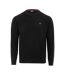 Mens Knitted Crew Neck Jumper Black Giorgio-1