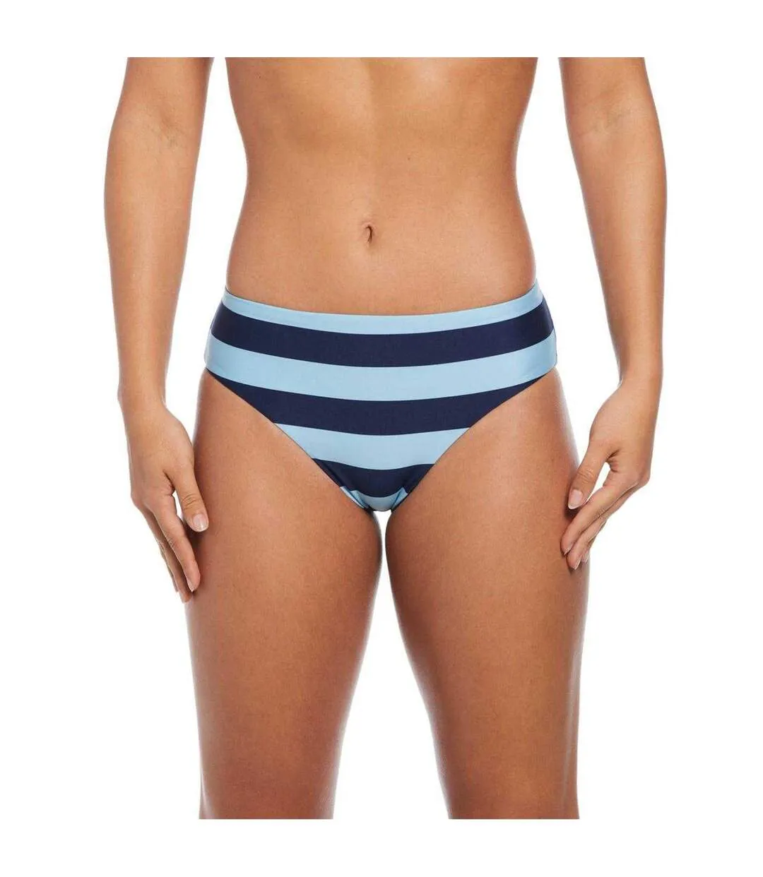 Bas De Maillot De Bain Motif/style Rayures Horizontales Femme Bleu Nuit Nike-2