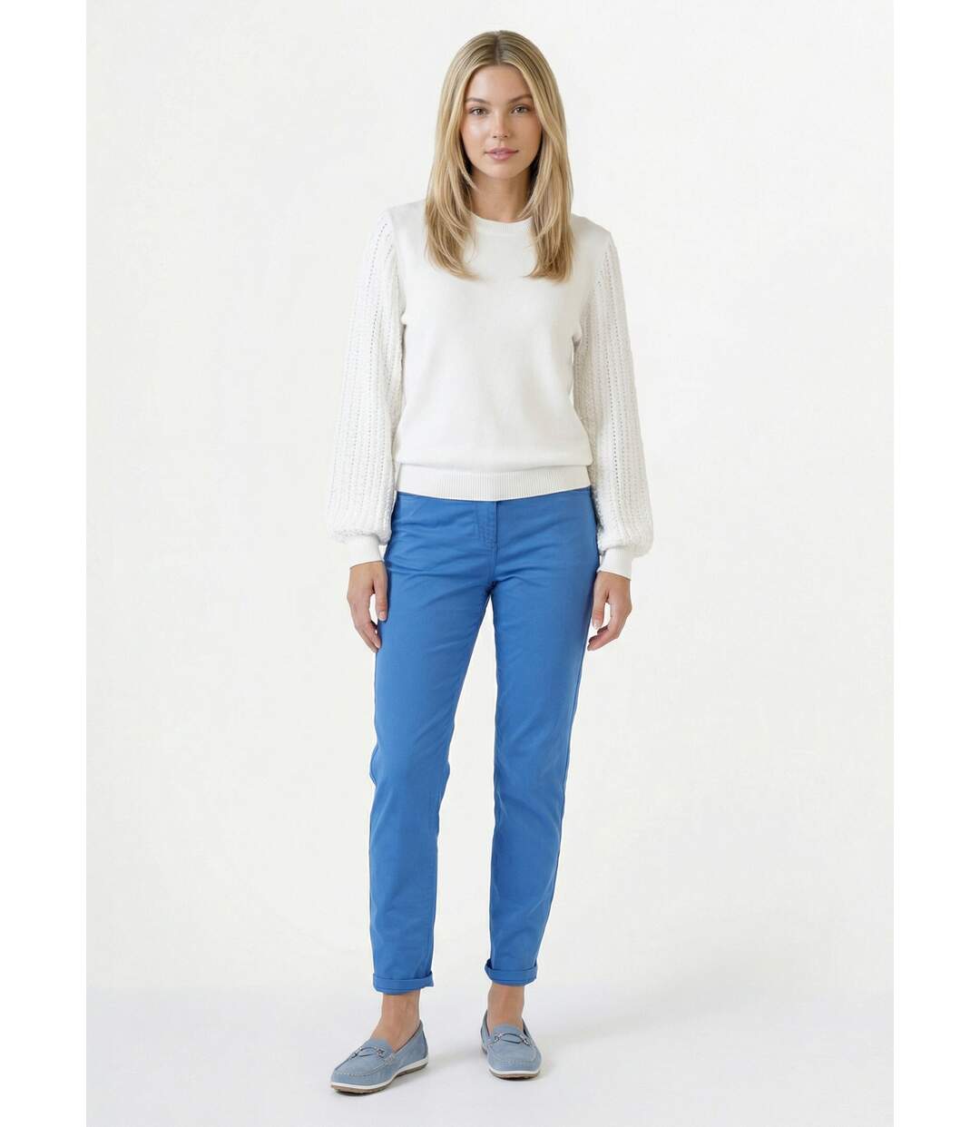 Pull en tricot manches fantaisie-3