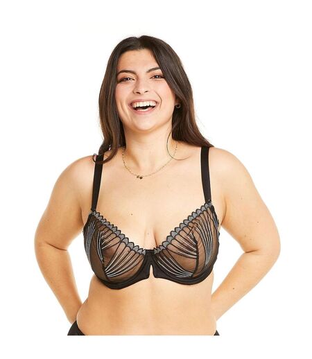 Soutien-gorge à armatures grand maintien noir Indécise