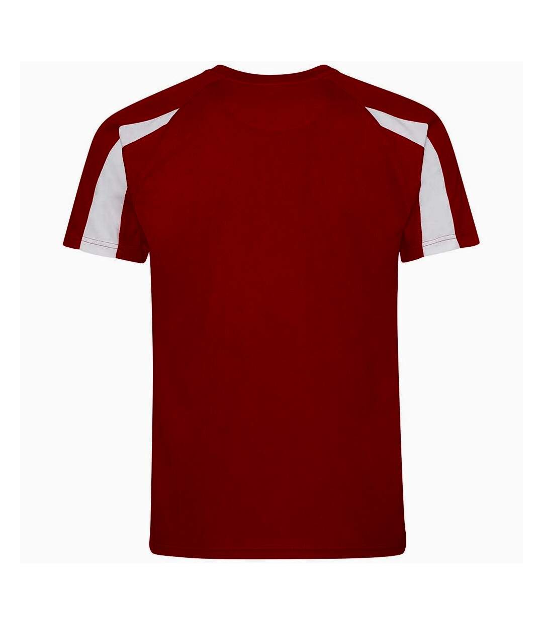 T-shirt homme rouge feu / blanc AWDis Cool