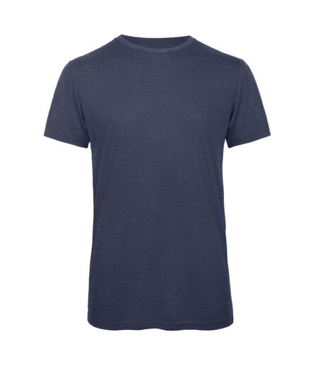 T-shirt Triblend À Manches Courtes Bleu Marine Chiné B&C Mens Favourite
