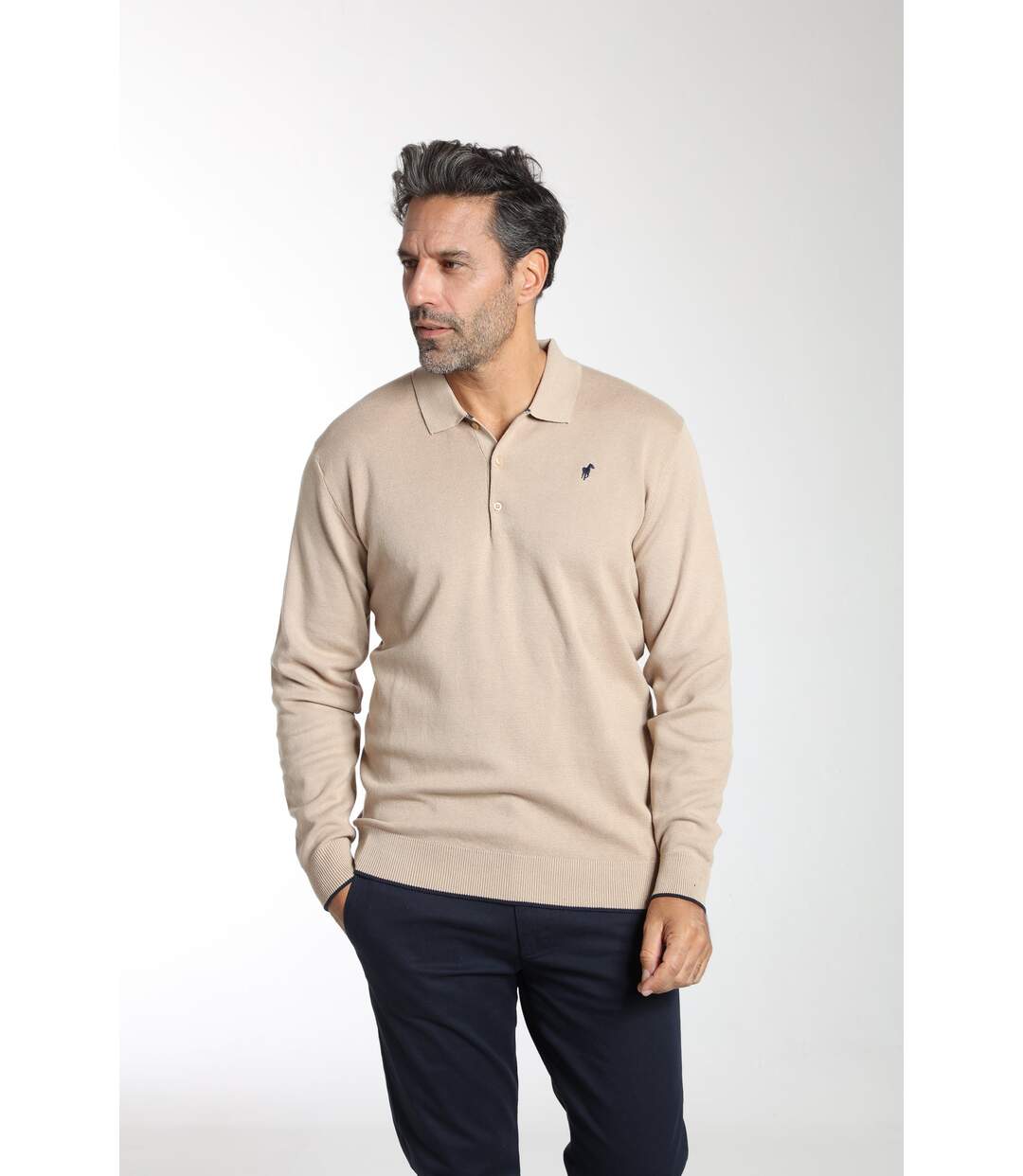 Pull col polo  en coton MILANO POLO-2