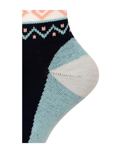 Womens/ladies isocool patterned ski socks navy/white Mountain Warehouse