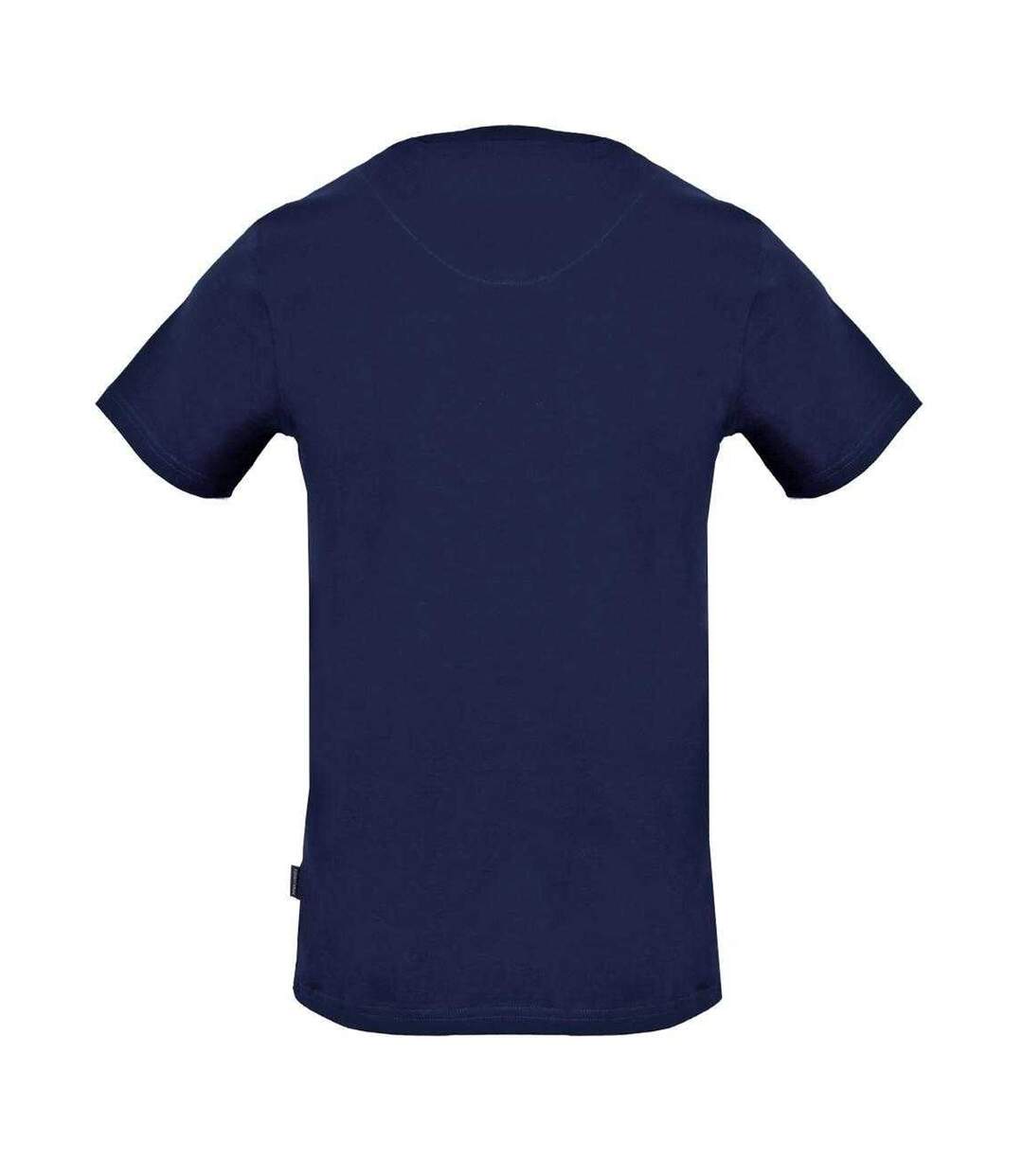 T-shirt Motif Réflexion Homme Bleu Marine Aquascutum-2