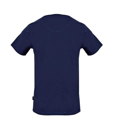 T-shirt Motif Réflexion Homme Bleu Marine Aquascutum