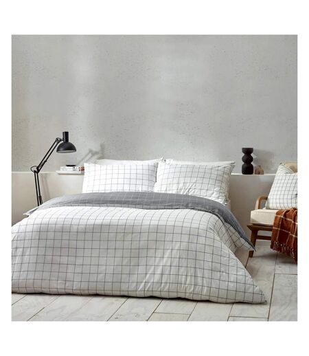 Yard Howarth Reversible Checked Duvet Set (White/Black)