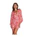 Womens/ladies Vienna Swirl Print Wrap Dress Pink Red Never Fully Dressed-2