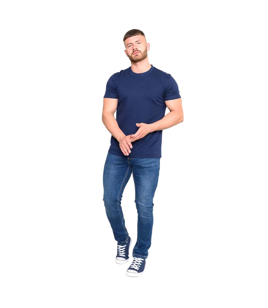 T-shirt D555 Flyers Homme Bleu Marine Duke-4