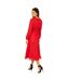 Robe Trapèze Motif/style Scintillant Femme Rouge Yumi-3