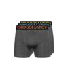 Crosshatch Mens Chasma Boxer Shorts (Pack of 3) (Charcoal Marl)