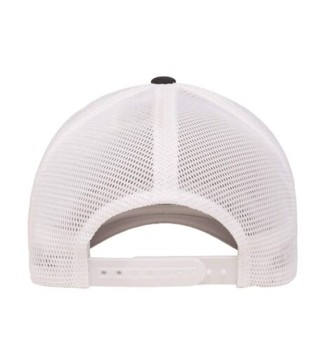 Unisex adult 110 mesh two tone cap black/white Flexfit