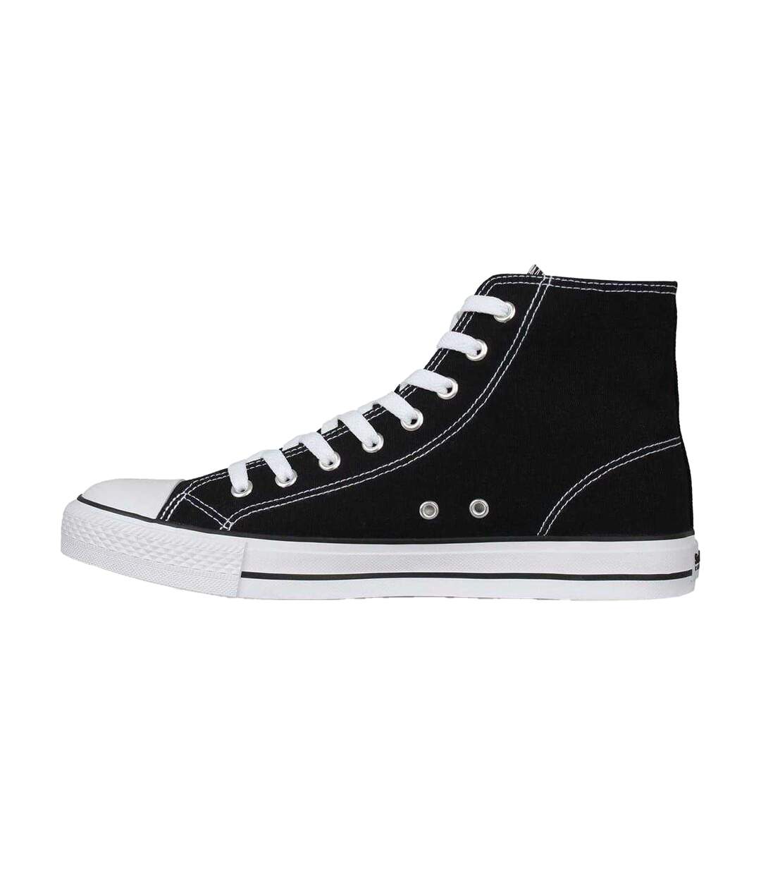 Mens Logo Canvas High Top Trainers Black White SoulCal-3