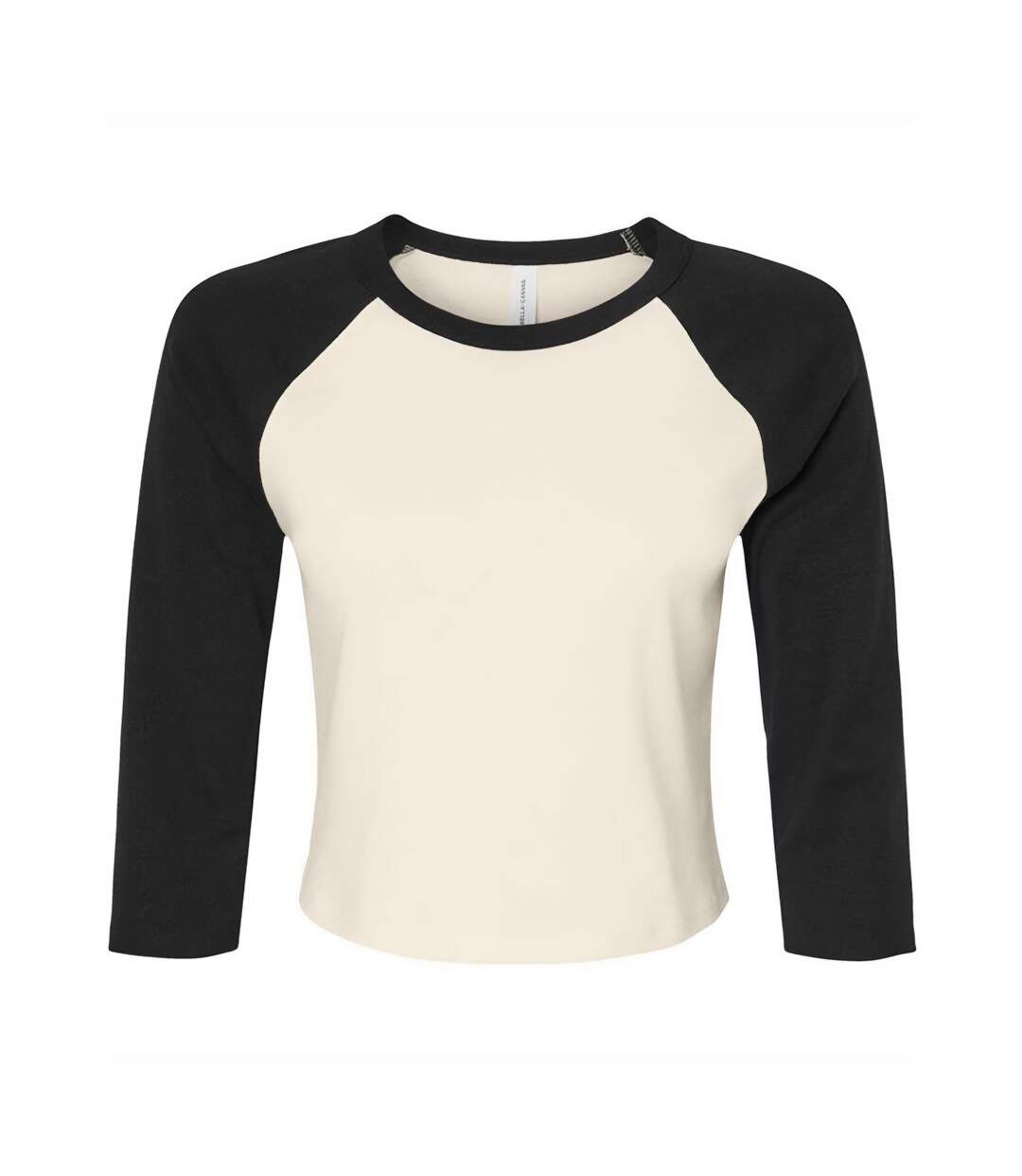 T-shirt Court Femme Beige Pâle Noir Bella + Canvas-1