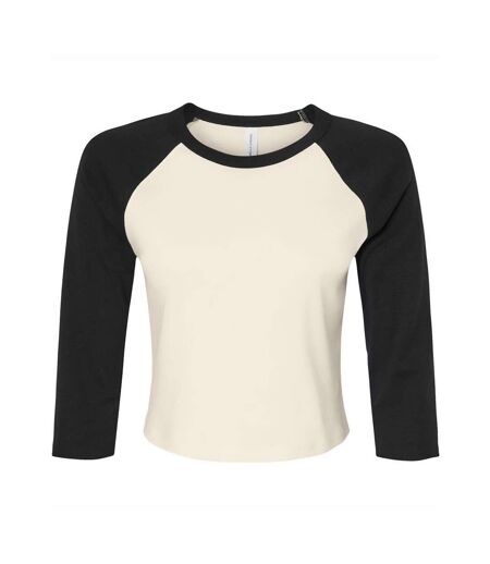 Bella + Canvas - T-shirt court - Femme (Beige pâle / Noir) - UTPC6985