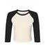 T-shirt Court Femme Beige Pâle Noir Bella + Canvas-1