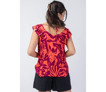 Top léger en viscose CHLOE motif fleur Coton Du Monde