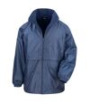 Result Mens Core Adult DWL Jacket (With Fold Away Hood) (Navy Blue)